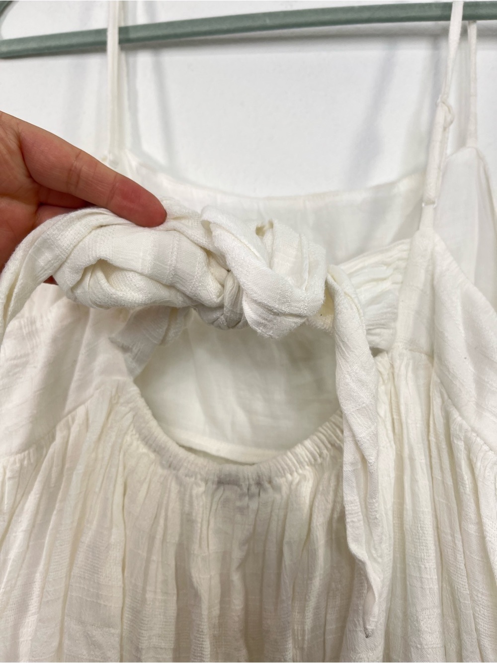 American Eagle Outfitters NWT White Baby Doll Dress size Large - Picture 4 of 11